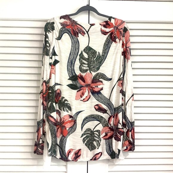 SOFT SURROUNDINGS Floral Top Tunic Sequins Size S - Picture 3 of 11